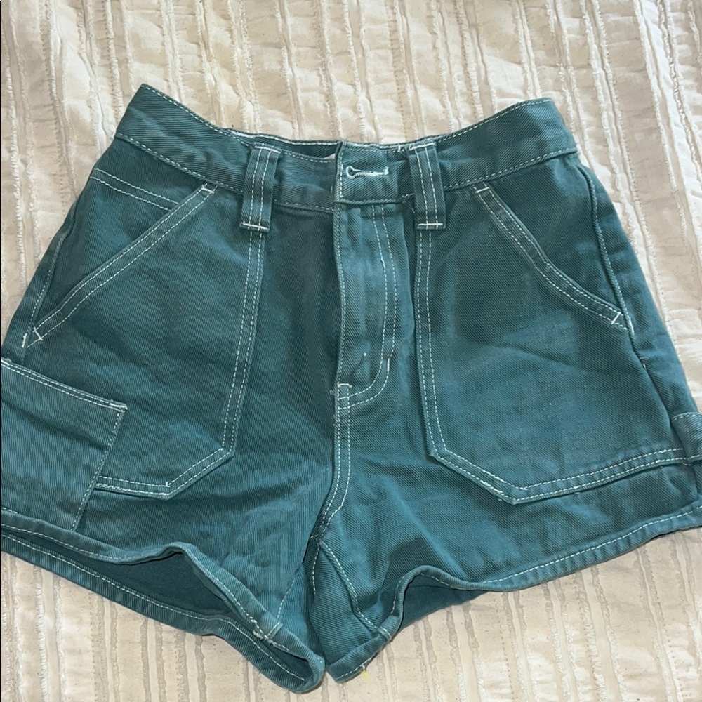Stylish Teal Women's Shorts